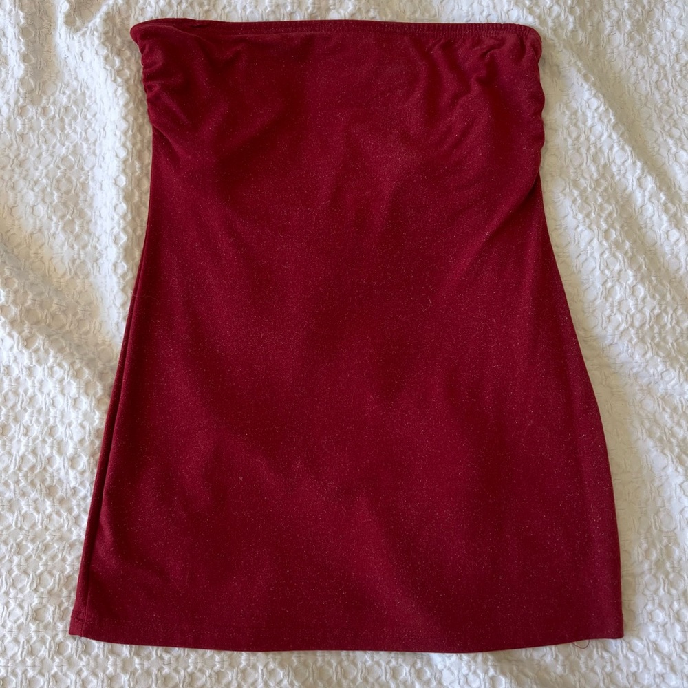 Wet Seal M Burgundy Tube Top